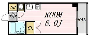東明マンション江坂【2階】の間取り