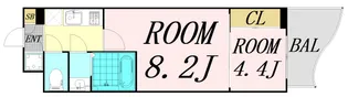 エグゼ難波東【12階】の間取り