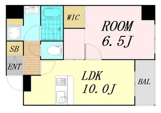 CITY SPIRE難波グレイス【10階】の間取り
