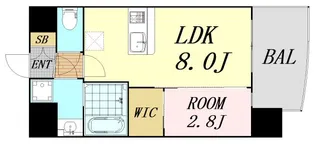 大阪府大阪市浪速区敷津西1丁目【マンション】の間取り