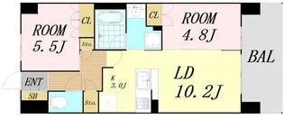 アーバンパーク淡路【8階】の間取り