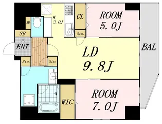 玉造Base【5階】の間取り