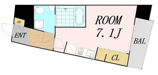 AFFLUENCE難波【5階】の間取り