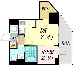 シーズンフラッツ梅田EAST【3階】の間取り