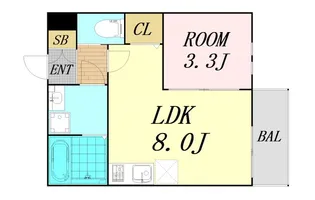 REGIES姫島Ⅱ【2階】の間取り