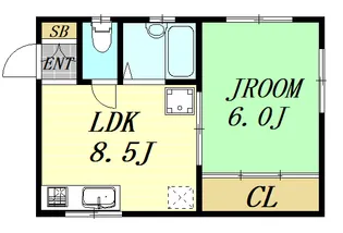 第2石田コーポ【1階】の間取り