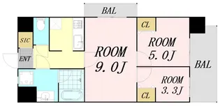 THE MUSIC COURT【2階】の間取り