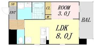 Live Flat塚本新北野【4階】の間取り