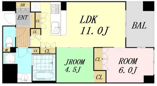 ラ・ヴィータ日本橋【10階】の間取り