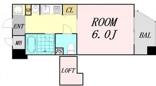 エステムコート大阪城前・OBPリバーフロント【8階】の間取り