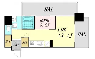 ベネチア天満橋【6階】の間取り