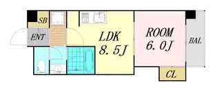 CITY SPIRE桜川Ⅱ【2階】の間取り