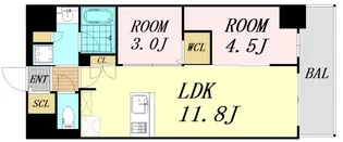 アーバネックス南森町WEST【6階】の間取り