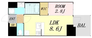 コンフォリア・リヴ北浜平野町【8階】の間取り