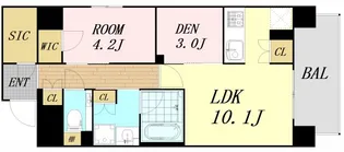 リンクハウス難波元町【2階】の間取り
