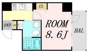 GRACE NORTH NISHITEMMA【6階】の間取り