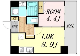 大阪府大阪市東淀川区東中島2丁目【マンション】の間取り