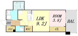 RJRプレシア南堀江【14階】の間取り