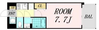 S-RESIDENCE難波大国町domina【8階】の間取り