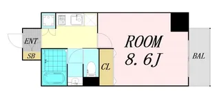 WILLDO松屋町【7階】の間取り