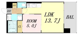 大阪府大阪市淀川区新高5丁目【マンション】の間取り