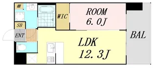 プレジオ三国ASIAN【4階】の間取り