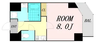 S-RESIDENCE難波Viale【12階】の間取り
