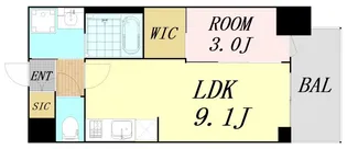 GENOVIA大阪大正【4階】の間取り