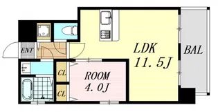 ツバサ西梅田グロリエ【7階】の間取り