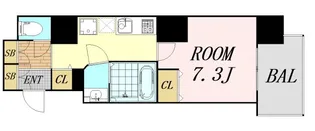 大阪府大阪市西区阿波座1丁目【マンション】の間取り