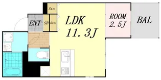 エスリードレジデンス大阪谷町ザ・マークス【10階】の間取り