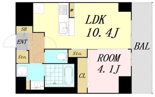 大阪府大阪市淀川区西中島4丁目【マンション】の間取り