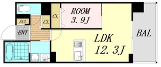MAISON COULEUR UESHIO【5階】の間取り
