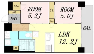 セイワパレス大阪城南【6階】の間取り