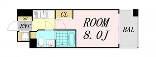 プラウドフラット新大阪【5階】の間取り