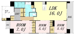 フロンティアタワー日本橋【4階】の間取り
