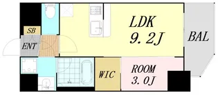 コンフォリア・リヴ新梅田【10階】の間取り