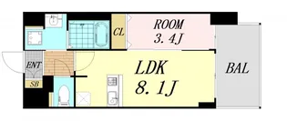 大阪府大阪市淀川区東三国6丁目【マンション】の間取り