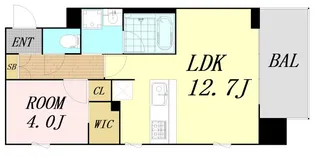 大阪府大阪市北区中崎1丁目【マンション】の間取り