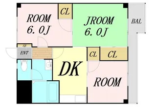 大阪府吹田市江の木町【マンション】の間取り