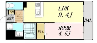 1LDKの間取り画像