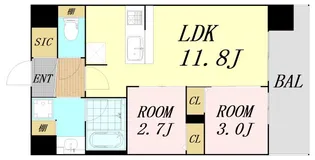 アーバングランデ新大阪【10階】の間取り