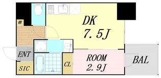 大阪府大阪市北区松ケ枝町【マンション】の間取り