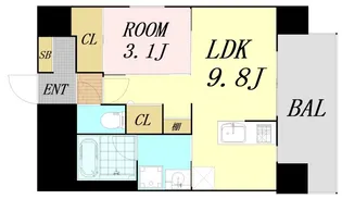 エル・セレーノ新大阪北【8階】の間取り