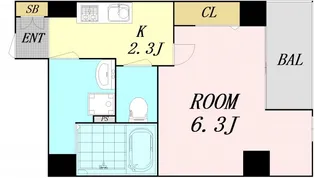 グランパシフィック木川東【2階】の間取り