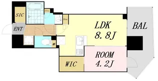 コンフォリア・リヴ本町WEST Q【11階】の間取り