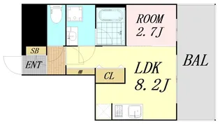 1LDKの間取り画像