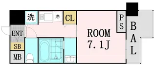 エイペックス梅田東2【10階】の間取り