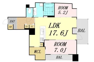 ハイデンス梅ヶ枝【12階】の間取り
