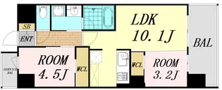 アーバネックス中崎町Ⅱ【5階】の間取り